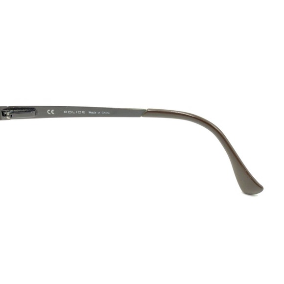 Police COL 08EP Dark Brown Metal Rectangular Half Frame Eyeglasses Frames 135 - Picture 10 of 12